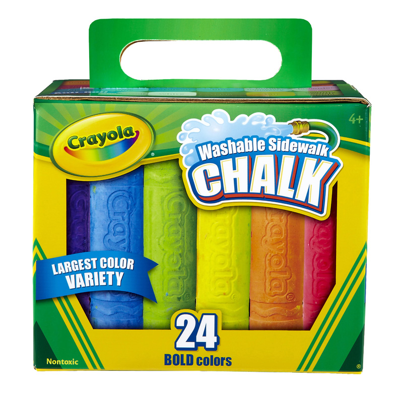 CRAYOLA WASHABLE SIDEWALK CHALK 24 CT