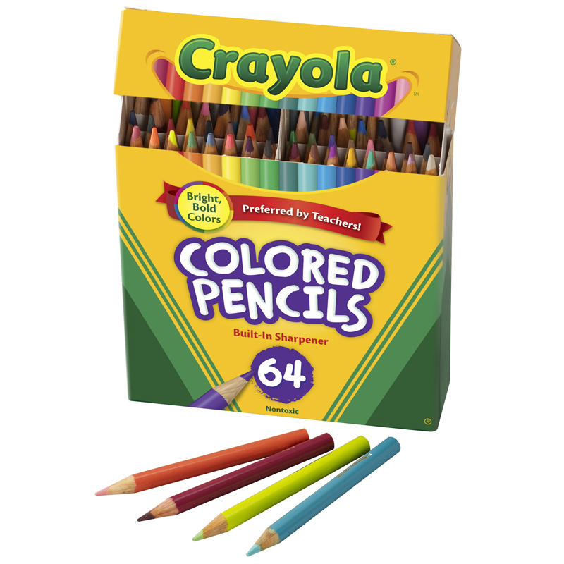 Crayola Colored Pencils 64 Count Colored Pencils Bin683364 Coloring Wallpapers Download Free Images Wallpaper [coloring654.blogspot.com]