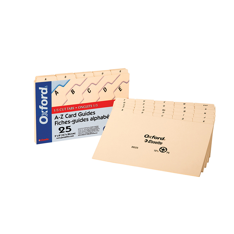 INDEX CARD GUIDES A Z 5 X 8 EBay
