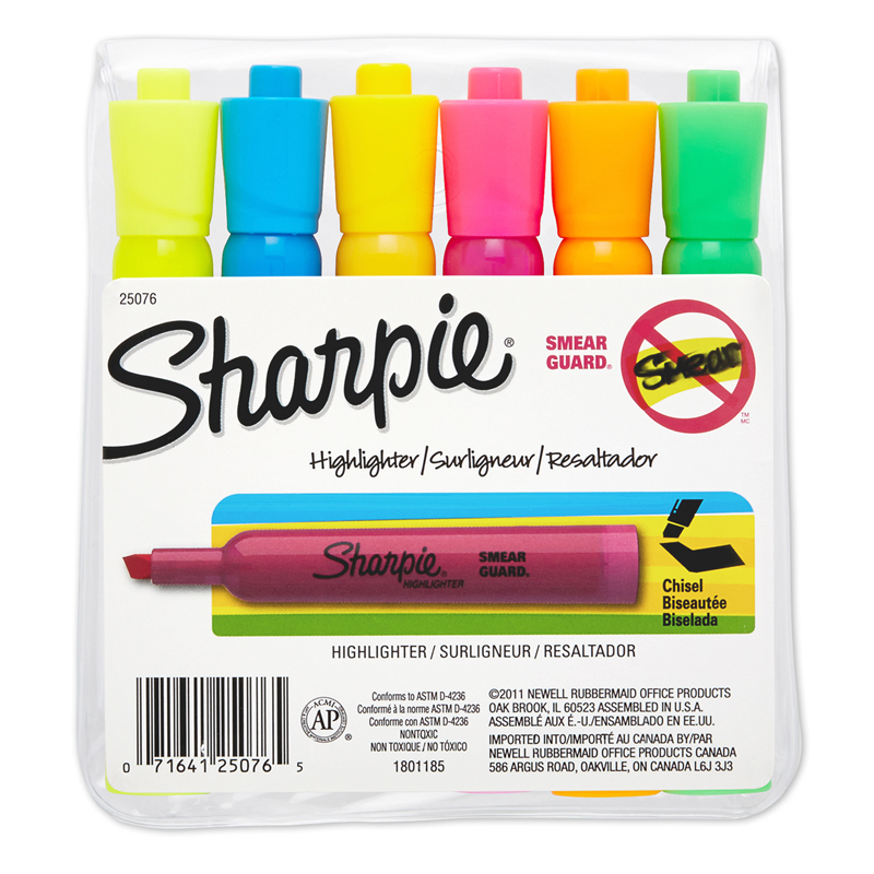 SHARPIE HIGHLIGHTER SIX PACK eBay