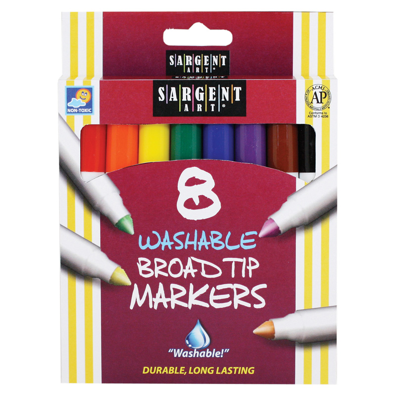 SARGENT ART WASHABLE FELT SUPER TIP MARKERS BROAD TIP eBay
