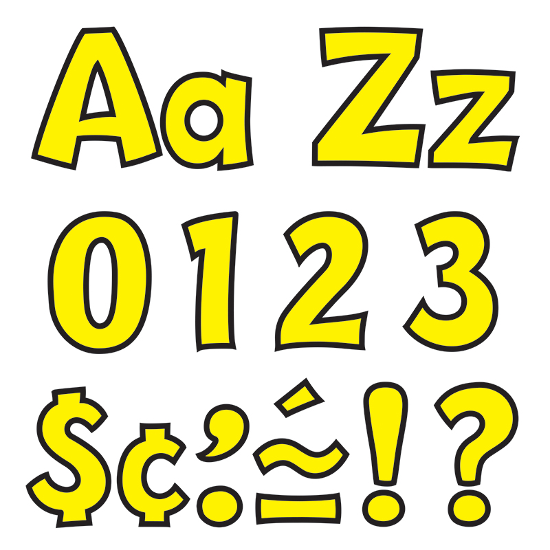 4" Yellow Bulletin Board Letters Classroom Decorations & Supplies T